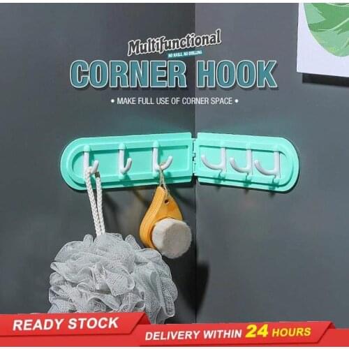 Multifunctional hooks for kitchen and bathroom finishing plastic coat and hat wall hooks without perforation