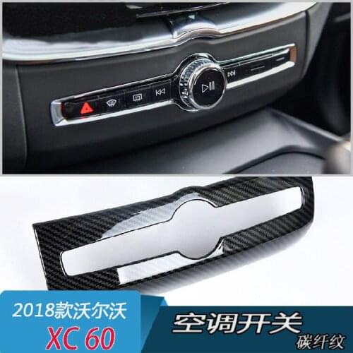 ABS Chrome Air Conditioning Switch Cover Trim Sticker For Volvo XC60 2018-2021 Car Accessories