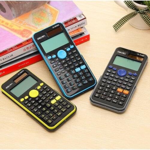 Scientific Calculator D82es Dual Power Solar Coin Battery 3 Color Multifunction Student Math Function Calculator Random Shipping