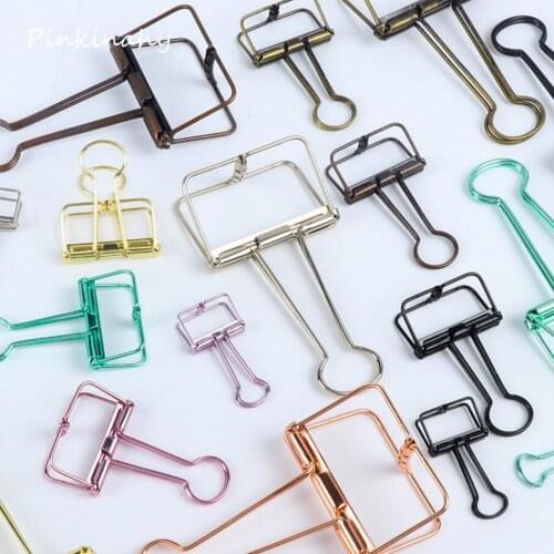Металлические зажимы для бумаги PINKINAHY China At AliExpress