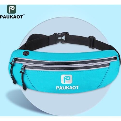 Womens Waist Bag Pack PAUKAOT Purse Casual Large Phone Belt Bag Men Pouch Canvas Travel Phone Bag Fanny Banana Bag Hip