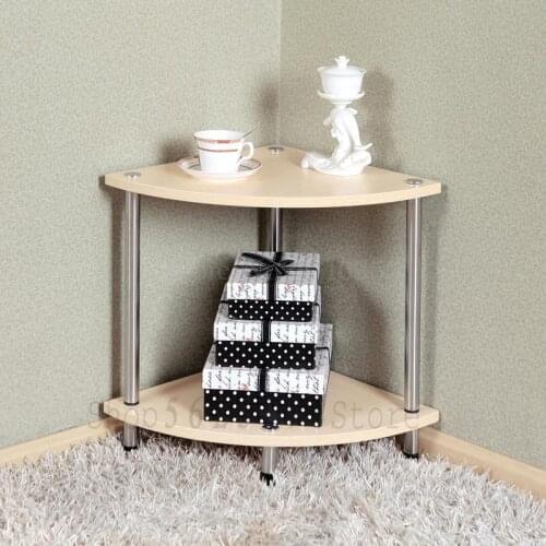 Simple coffee table living room creative corner cabinet small triangular locker fan-shaped corner side table corner