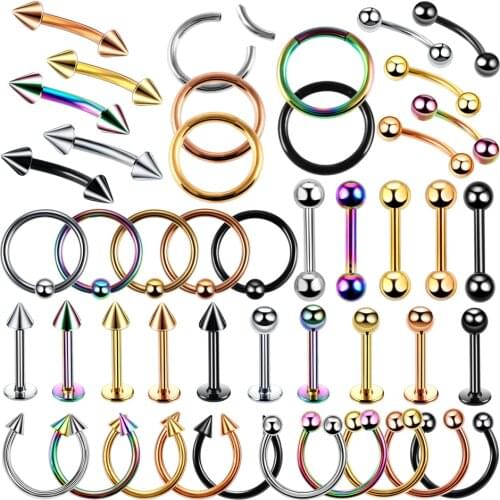 3pcs/lot Steel Segment Ring Ear Piercings Nose Ring Lip Eyebrow Piercings Ear Ring Captive Bead Ring Body Jewelry Piercings Lot