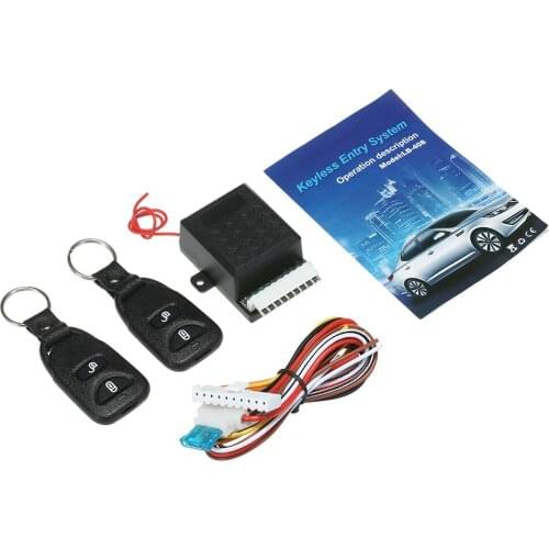 12V Universal Car Auto Remote Central Kit Door Lock Locking Vehicle Keyless Entry System with 2 Remote Control