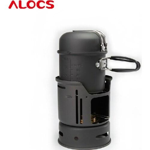 Windproof Outer Pot Alcohol Stove Camping Cookware Student Dormitories Small Pot Boiler With Picnic 7 Piece Set