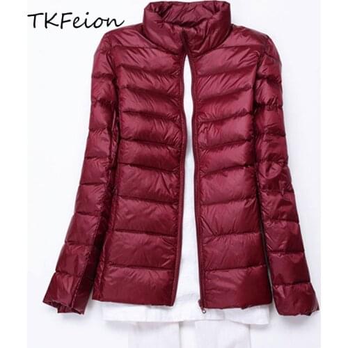 Female Warm Jackets Plus Size 5XL 6XL 2018 Spring Autumn Womens Duck Down Fashion Coat Long Sleeve Ladies Slim Ultra-thin Jacket