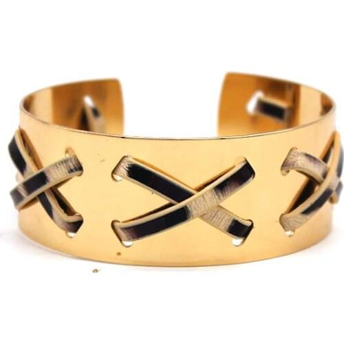 Gold Bracelet Leopard Bohemian Womens clothing Accessories Stainless steel Fashion Jewelry Valentines day Wholesale