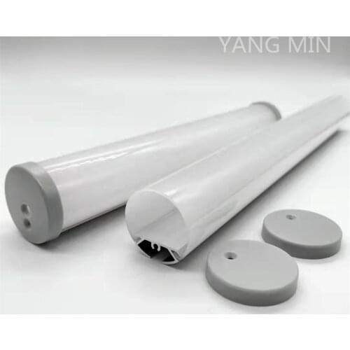 Free Shipping Round Shaped LED Aluminum Profile System with Diffuse Cover Aluminum LED Channel for Flexible or Hard LED Strip