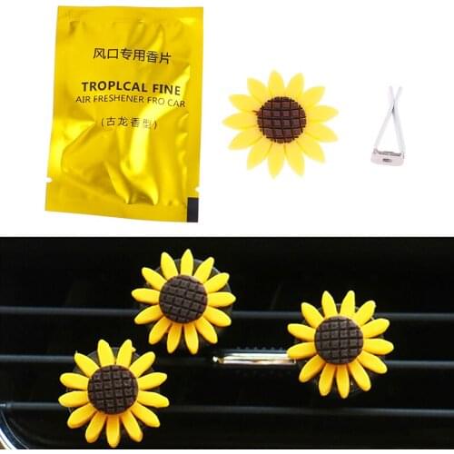 1PC Car-Stylish Air Outlet Multiflora Sunflower Perfume Clip Air Auto Vent Freshener Perfume Diffuser Gift Decor