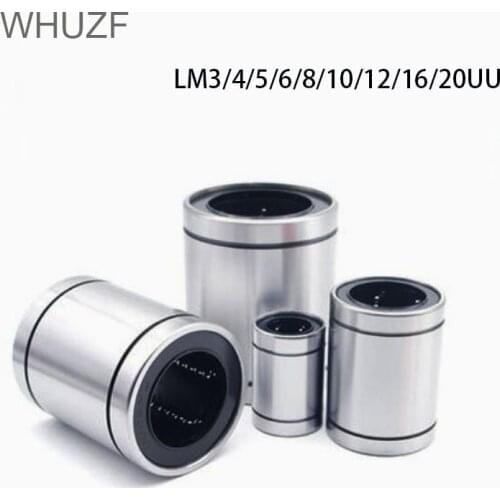 10pcs/lot LM8UU LM10UU LM16UU LM6UU LM12UU LM3UU Linear Bushing 8mm CNC Linear Bearings for Rods Liner Rail linear shaft parts
