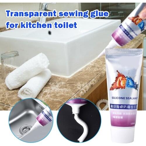 120ml Waterproof Strong Adhesive Sealant Kitchen Bath Tile Resin Caulk Sealant Repair Glue Toilet Base Sealant AUG889