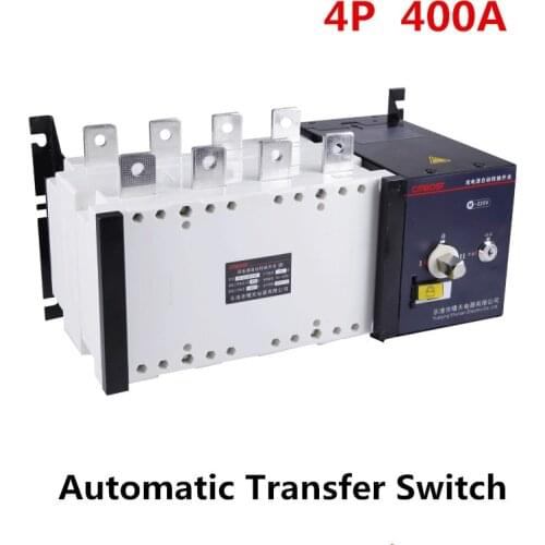 4P 400A Dual Power Automatic Transfer Switch PC Grade 380v Three phases Circuit Breaker Isolation type 400A ATS