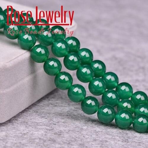6/8/10/12mm 5A Green Agates beads fashion Natural stone scattered Round Loose Beads DIY Bracelet neckace Accessories 15" Strand