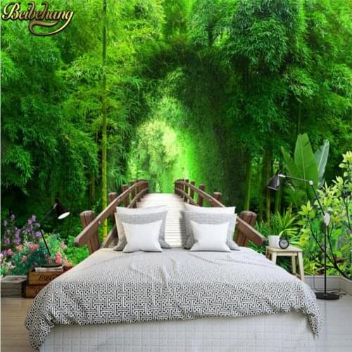Beibehang Bamboo forest tunnel papel de parede para quarto photo wallpaper for walls 3d mural wall papers home decor living room