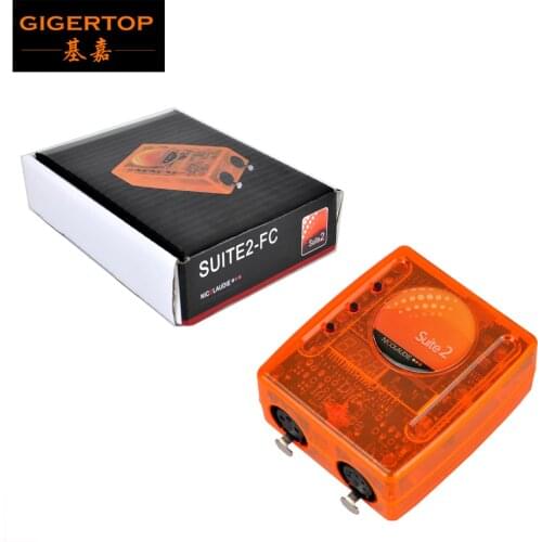 Freeshipping Sunlite Suite 2 FC Version DMX512 Stage Light Professional Controller Orange Color Box 3PIN 5PIN XLR Socket