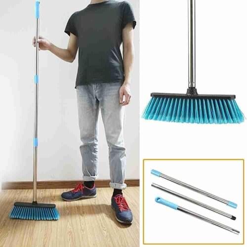 Household Sweeping Broom Cleaning Brush Floor Kitchen Bathroom Garage Sidewalk Adjustable Long Handle Courtyard Portable Tools