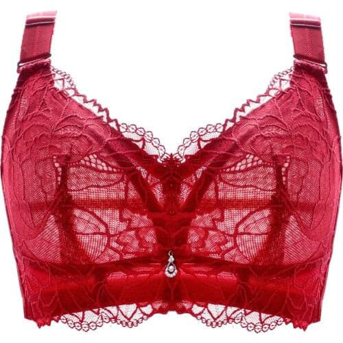 No trace no steel ring, ultra-thin underwear womens gathered wings, plus size bra lingere bra small chest