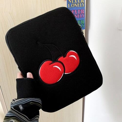 Kawaii Cherry Tablet Case 11 13 15 Inch Cute Laptop Bag for Macbook Air Pro 13 Travel Sleeve Inner Bag For For iPad Pro Pouch