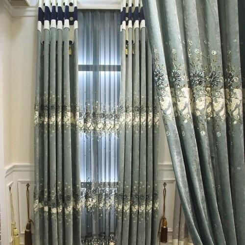 European luxury light delicate embroidered cloth curtain curtain sitting room the bedroom curtains