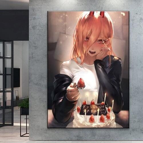 Canvas Anime Chainsaw Man Pictures Home Manga Decoration Paintings Poster HD Prints Wall Art Modular Living Room