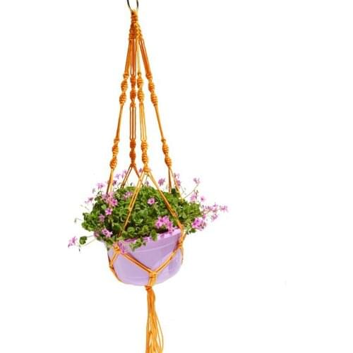 Hot Sales 100% Handmade Macrame Plant Hanger Flower /Pot Hanger For Wall Decor Courtyard Garden Hanging Planter Hanging Basket