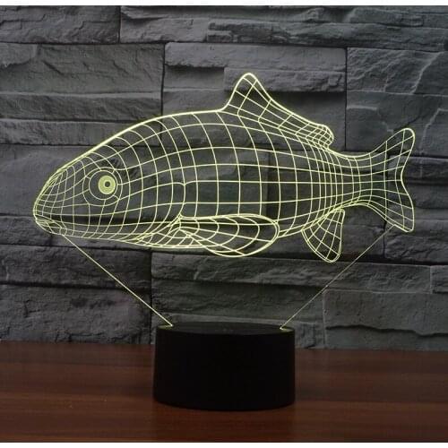 Little Fish Led Small Table Lamp 3d Acrylic Fule Factory Direct Selling Coloured Deco Night Lamps Table Moderne Desk Lamp