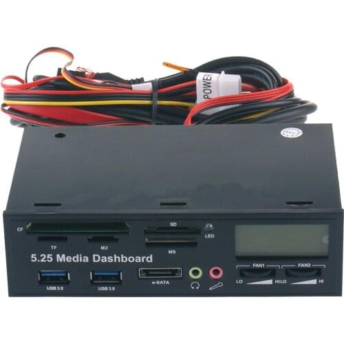 5.25 inch optical drive multi-function chassis front panel USB3.0 HUB card reader audio ESATA