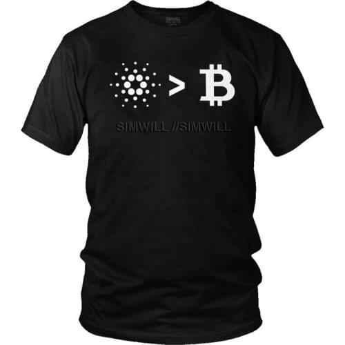 Fashion Cardano ADA Crypto Tshirts Men Novelty Tee Tops 100% Cotton T Shirt Short Sleeve Blockchain Digital Currency T-shirt