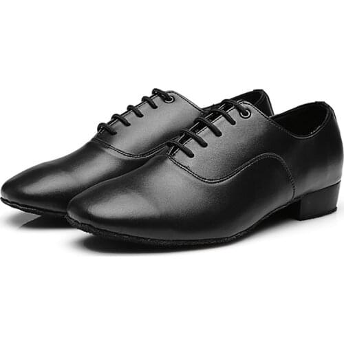 USHINE Quality Black White 707 PU Leather Tango Salsa Ballroom Latin Dance Shoes Man Big Size