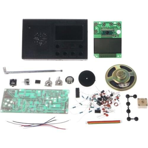 DIY LCD FM Radio Kit Electronic Educational Learning Suite Frequency Range 72-108.6MHz J0PB