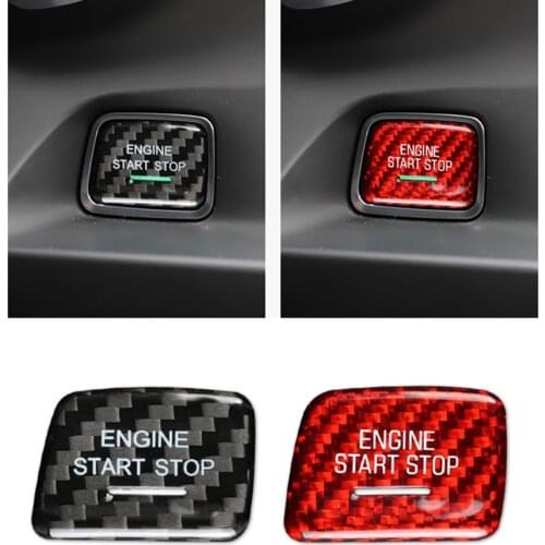 Real Carbon Fiber Start Stop Engine Button Sticker For Chevrolet Corvette C7 Stingray Z06 C7Coupe ZR1 Grand sport 2014-2020