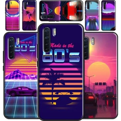 Neon Retrowave 80s vintage art Case For OPPO A31 A53 A5 A9 2020 A52 A72 A83 A91 A93 A15 A3S A5S A1K Reno2 Z Phone Cover