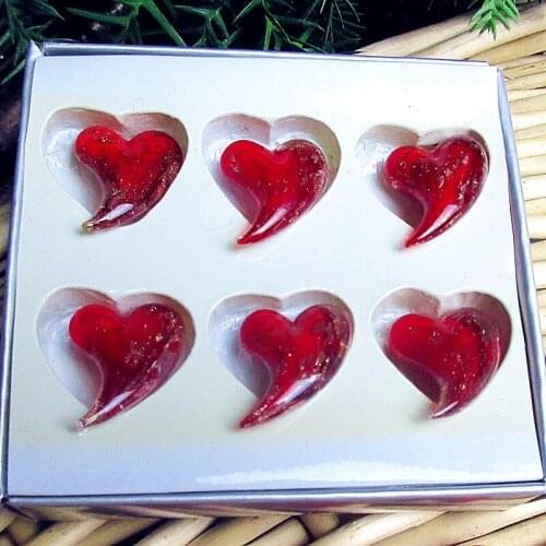 Custom handmade abnormity murano glass heart shaped design home wedding decorations Valentines Day party ornaments accessories