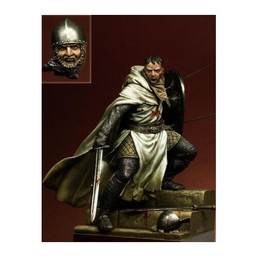 New Unassembled 1/18 90mm Templar Knight XII c. 90mm Resin Kit DIY Toys Unpainted resin model