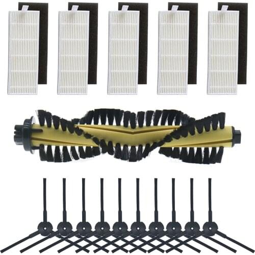Main Brush HEPA filter For ILIFE A4 T4 X432 X430 Filter Sponge Side Brushes For ILIFE A4 Robot Vacuum Cleaner Parts Fit