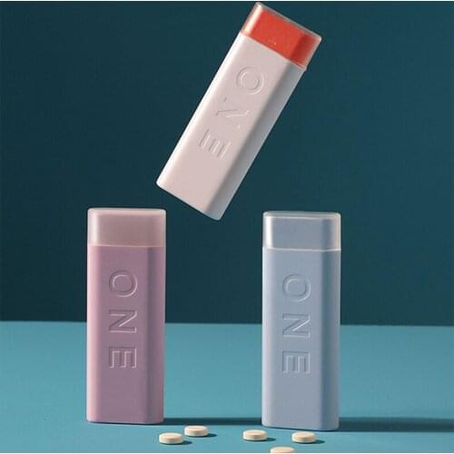Portable Pill Box Travel Pill Case Medicine Box Travel Weekly Medicine Health Travel Case Holder Mini Cute Plastic Pill Box
