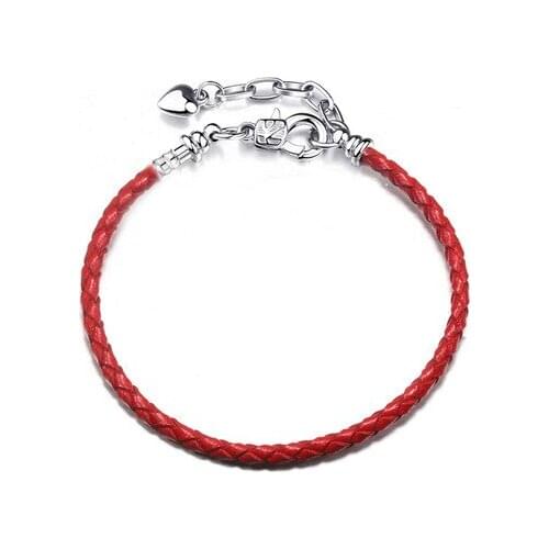 Simple Style Love Chain Silver Color Leather cord Bracelet Women Bracelet Fashion Bangle For Lovers