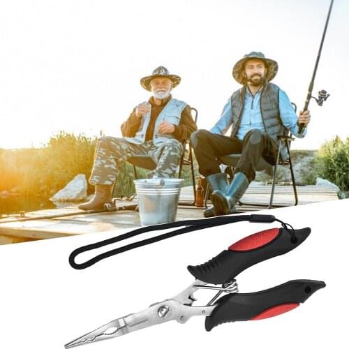Fishing Pliers Stainless Steel Aluminum Hook Remover Fishing Tackle Lure Cutter Hook Tackle Tool With 600D Nylon Bag
