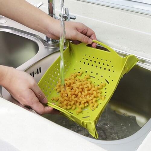 Foldable Silicone Plate Mat Table Pad Placemat Drain Basket Kitchen Gadgets Tool R7RC