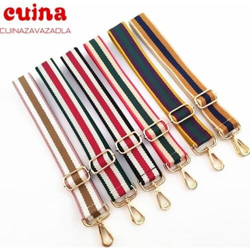 Women Colorful Fabric Shoulder Strap Lady Bag Accessories Adjustable Removable Wide Shoulder Crossbody Messenger Nylon Bag Strap