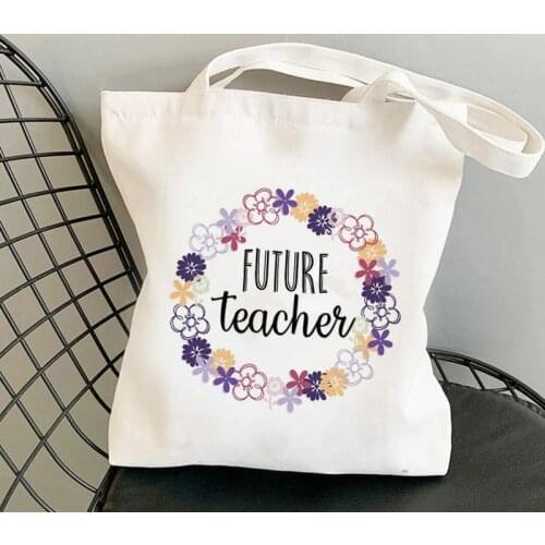 Supplies Future teacher Printed Tote Bag women Harajuku shopper Funny handbag girl Shoulder shopping Lady gift Canvas Bag