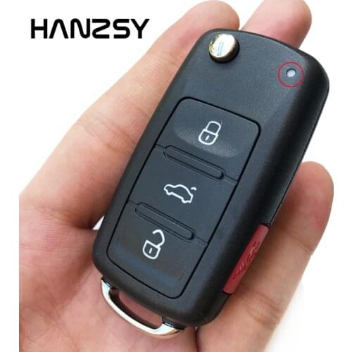 3+1/4 Buttons Flip Folding Key Case For Volkswagen VW Touareg Replacement Car Remote Key shell Cover blank Fob