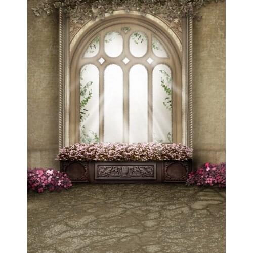 5x7ft Vintage Room Window Flowers Photography Backdrops Photo Props Studio Background