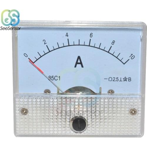 85C1 Analog Current Voltage Panel Meter DC 5A 10A Ammeter DC 30V 50V Voltmeter for Circuit Testing Ampere Tester Gauge