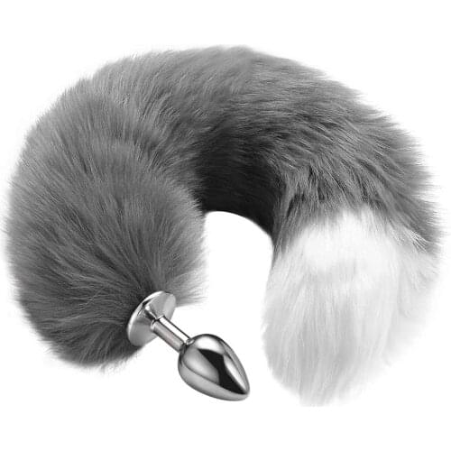 Anal Plug Sexy Fox Tail Steel Anal Stopper Cosplay Plug Smooth Butt Sex Toy for Woman Couples Men Adult Gift Toy