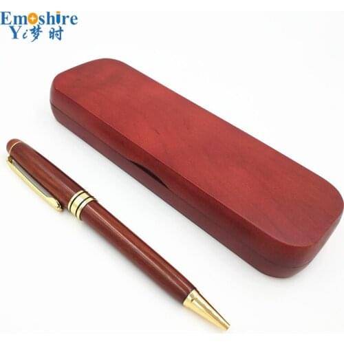 Emoshire Free Shipping Branding Ball Pens Vintage Wooden Ballpoint Pen Customized Student Office School Gift Can OEM Logo P121
