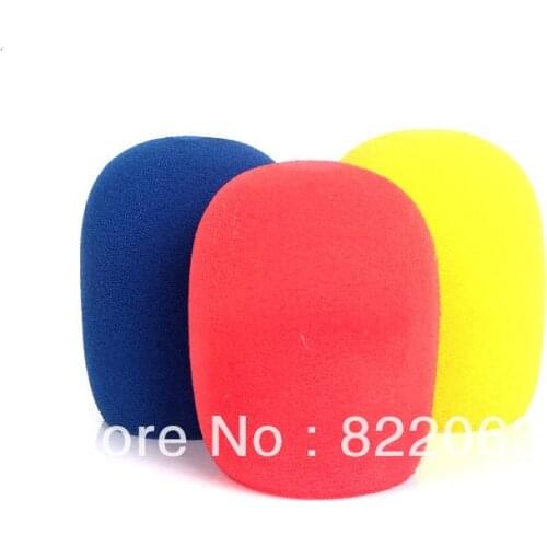 Wholesale 3 pics Cotton Windscreen Microphone Sponge Cover Protection Against Noise Many Color Free Shipping