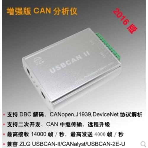 For USBCAN CANOPEN J1939 DEVICENET CAN Analyzer USB to CAN compatible with ZLG