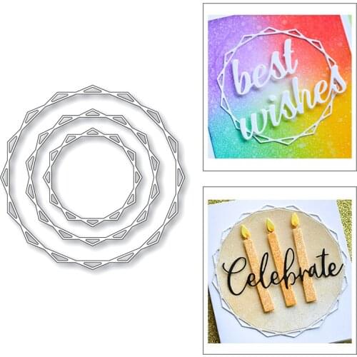 2020 Hot 3D Circle Nesting Frame New Metal Cutting Dies Foil For Scrapbooking Paper Background and Card Making Craft No Stamps