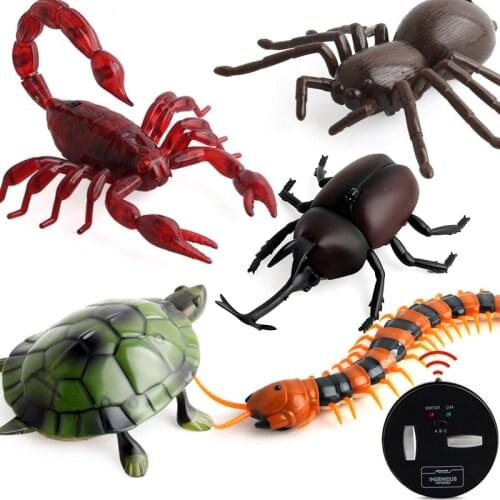 Infrared RC Remote Control Animal Toy Kit Kids Adults Smart Cockroach Spider Ant Prank Jokes Radio Insect for Boys